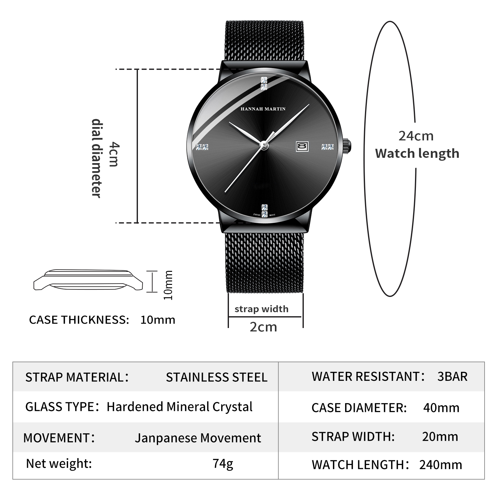 HANNAH MARTIN Erkek Kol Saati, - Luxury Watch Top 10 incelemesi ve fiyatı
