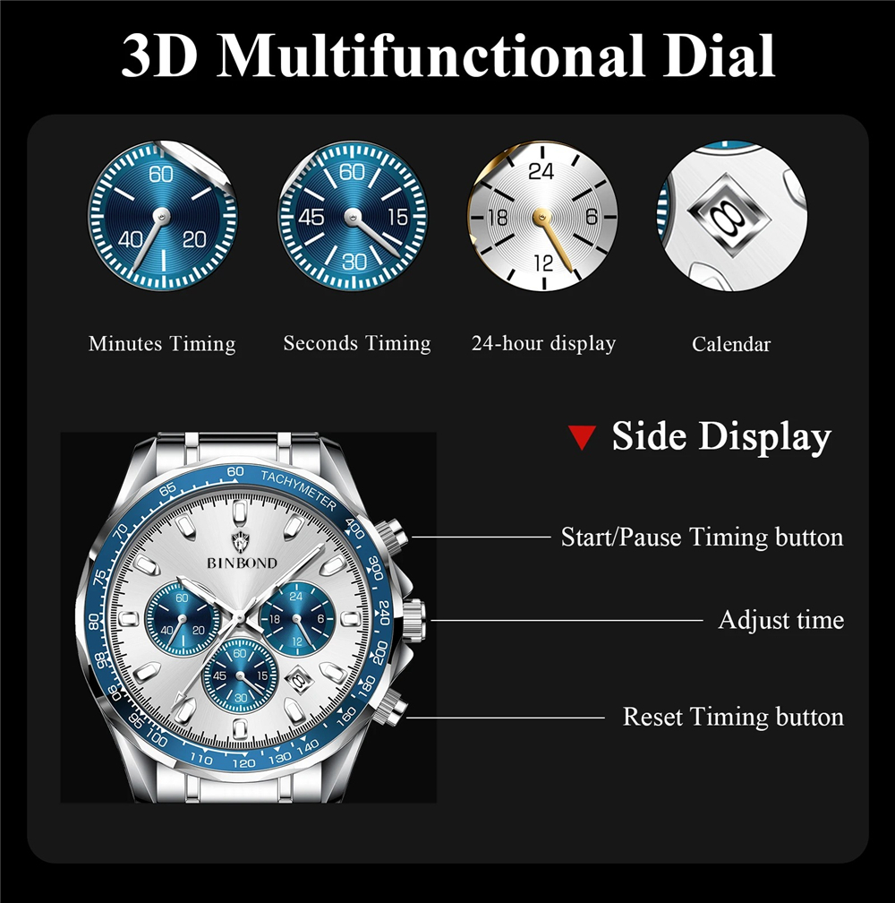 Spor Yeni Erkekler Kronograf I - Luxury Watch Maker incelemesi ve fiyatı