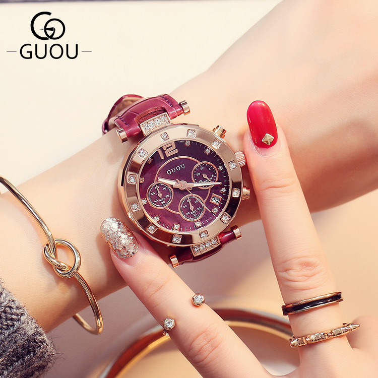 2018 GUOU üst marka moda lüks  - Luxury Watch Top 10 incelemesi ve fiyatı